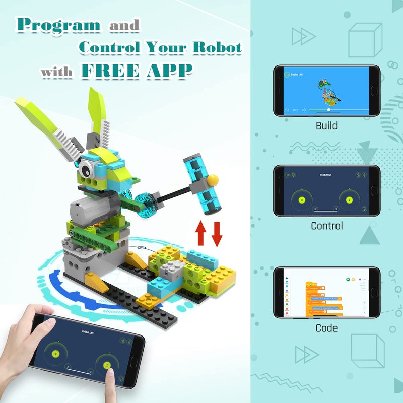 Makerzoid Coding Robot Toy for Kids 6-14  100+ in 1 APP Control Robot Building Toys  Programmable Scratch Coding Kit with 23 Video Courses Birthday for Boys Girls(370 Blocks) - Image 4